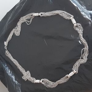 Silver & rhinestone necklace